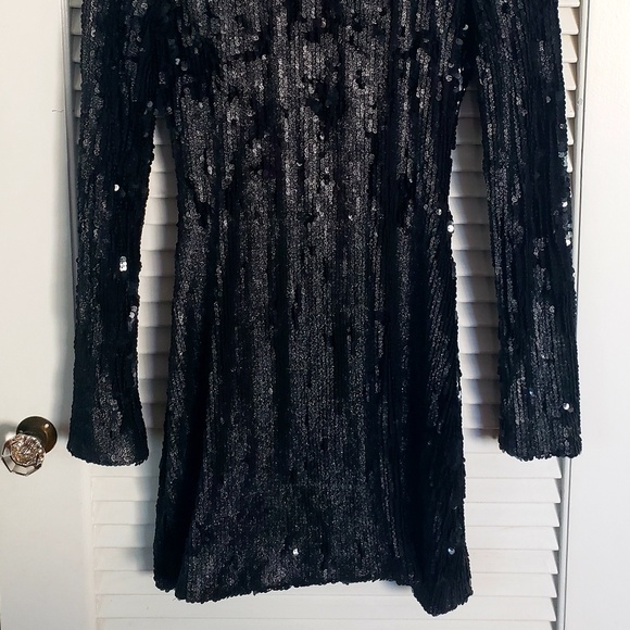 Elizabeth and James Siggy Dress black sequins size 6 - Picture 8 of 9
